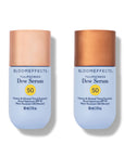 Two bottles of Bloomeffects Dew Serum on a white background