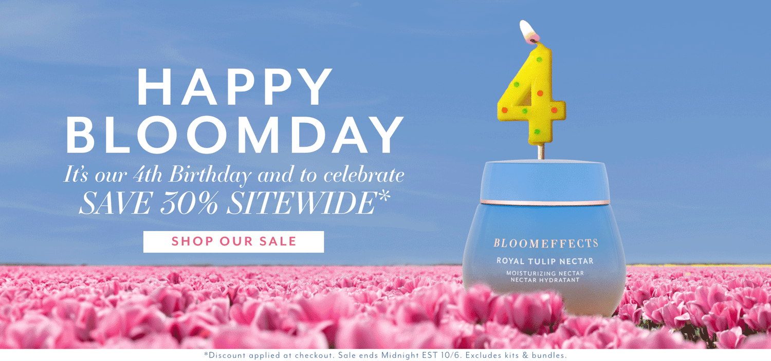 Happy Bloomday. It's our 4th Birthday and to celebrate SAVE 30% SITEWIDE*. Shop our sale. *Discount applied at checkout. *Sale ends Midnight EST 10/6. Excludes kits & bundles.