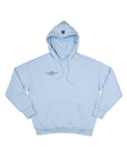 Light blue hoodie with a Bloomeffects logo on a white background