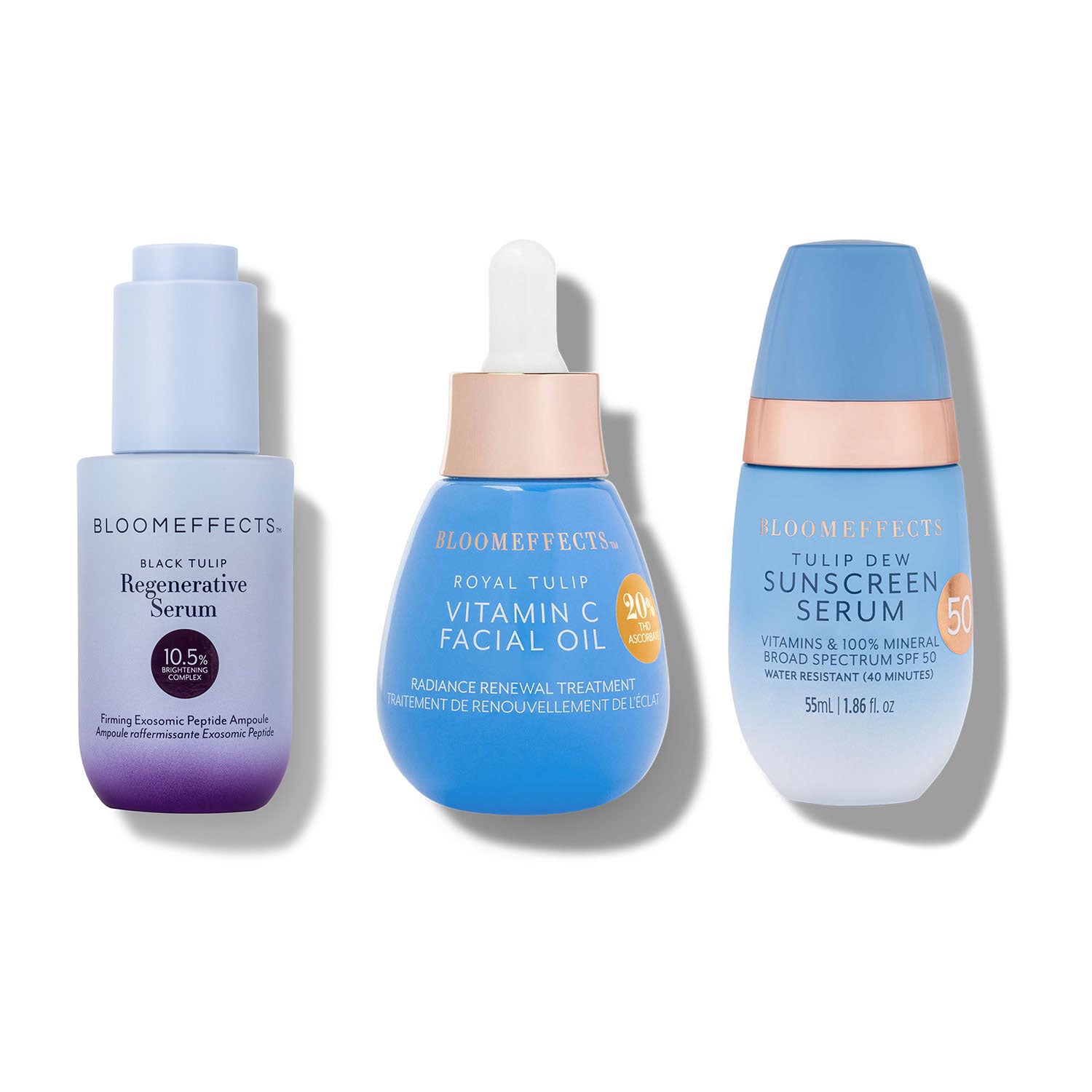 Regenerative Serum, Vitamin C Facial Oil & Sunscreen Serum